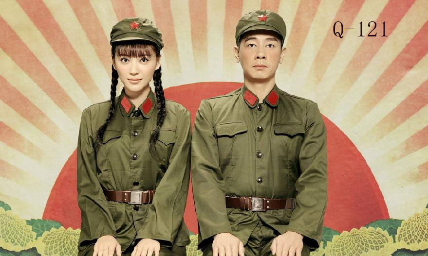 红卫兵陈小春应采儿 影楼情侣写真 影楼主题服装 婚纱摄影 老军装
