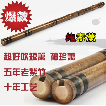 精品一节不可拆短箫 素箫 洞箫 五年老紫竹 送教材萧套 A调G调|一淘网优惠购|购就省钱