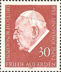 联邦德国邮票西德1969年609 教皇约翰内斯23