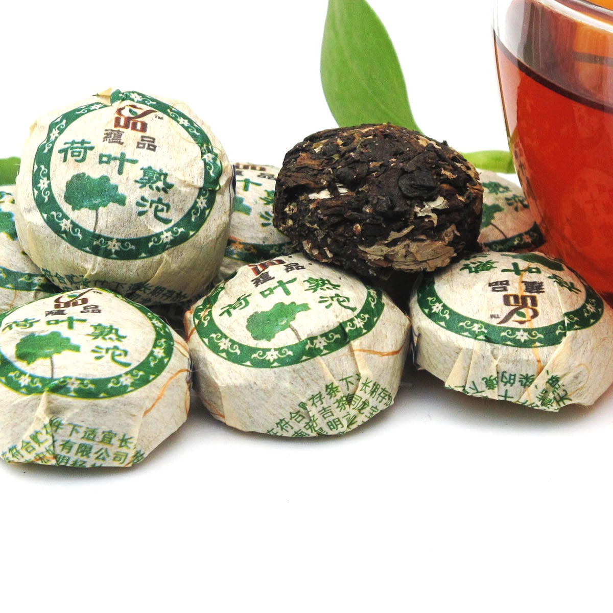 试喝茶叶 荷叶茶 云南古树普洱茶熟茶 迷你小沱茶 散装 正品特价
