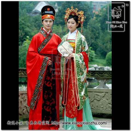 衔泥小筑 汉服婚服 唐制<em>红男绿女</em>礼服 珠联壁合