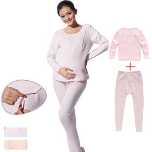 十月妈咪孕妇月子服三保暖哺乳棉毛衫套装0201407