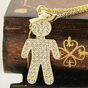 韩国饰品<em>韩版</em>饰品女可爱金色高贵的小<em>男生毛衣</em>