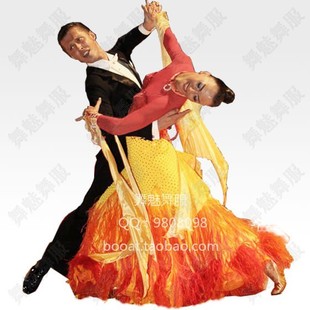 厂家定做2012新比赛款摩登舞裙探戈舞服 比赛