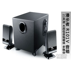 漫步者 R101V 电脑多媒体音箱 低音炮音响 笔记本音箱 限时抢购