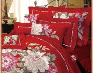 求购一件红色的床罩,要漂亮点的–淘宝家居建