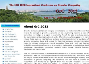 GrC 2012 粒度计算国际学术会议 EI 检索 杭州