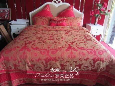 一线品牌家纺 TY790-10 嫁衣 红色十件套 卷草