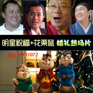 秒杀价！明星祝福+花栗鼠 预告片/开场片/片头 高清通用 买一送四