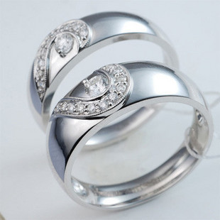 周大福款30分钻石18K白金可定PT950情侣对戒