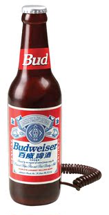 新款电话 创意电话机 百威啤酒杯 酒瓶 啤酒电话