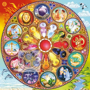 德国Schmidt进口拼图1000 十二星座星盘 新