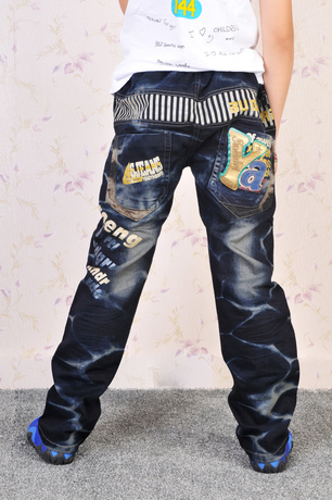 加肥胖大男童装儿童牛仔裤宽松男孩直筒裤单裤