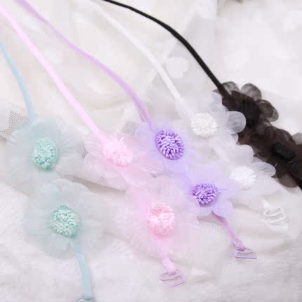 蕾丝内衣细肩带挂脖<em>文胸</em>带<em>韩国</em>时尚可爱防滑糖