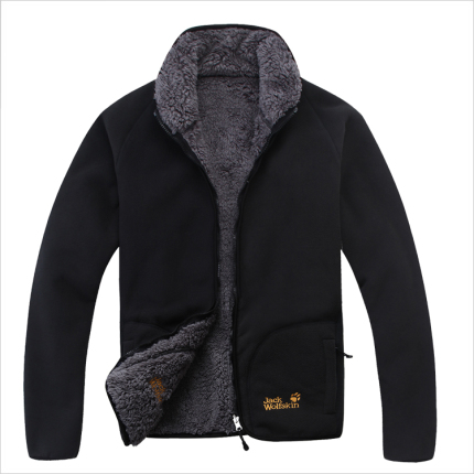 正品jack wolfskin狼爪抓绒衣 <em>男</em> 户外加厚<em>两面穿</em>