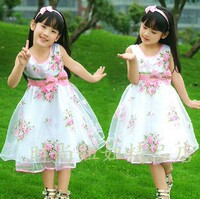 13岁<em>女童装</em>连衣裙<em>夏款</em>中大童表演裙4 5 7 8-12