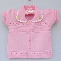 童装小坎肩手工<em>编织儿童</em>针织线衣女童外套小背