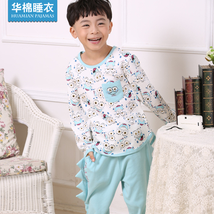 华棉 夏季儿童<em>睡衣</em> 男孩 纯棉 宝宝<em>睡衣大男童</em>睡