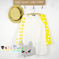 阿桑娜<em>a02 少女装</em>可爱休闲猫咪衫宽松胖MM半