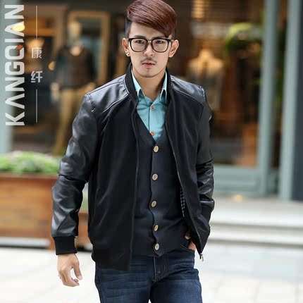 康纤 男装夹克 <em>男外套韩版修身男</em>jacket<em>春秋薄</em>