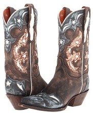 国代购正品Dan Post女式鞋复古牛皮星月图西