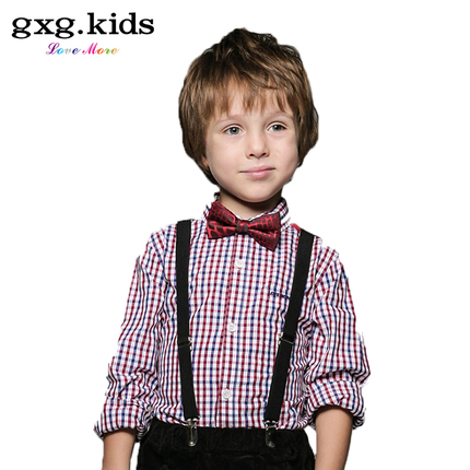 gxg.kids正品2013冬季新款男童格子衬衫儿童格