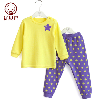 <em>优贝宜 男童</em>女童儿童内衣套装<em>纯棉秋</em>款服装睡