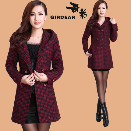 秋冬季<em>羊绒</em>大衣<em>哥弟</em>正品牌<em>女装</em>韩版气质修身水