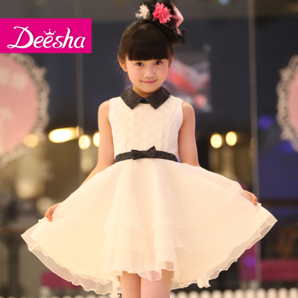 女童deesha演出服舞蹈服夏季连衣裙公主裙笛