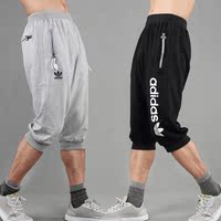 夏季清凉超薄七分裤/<em>短裤男</em>宽松阿迪针织<em>棉短</em>