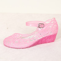 2014新款闪亮水晶果冻鞋防水凉鞋镂空塑料鞋