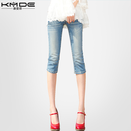 康曼德2014春夏款小清新韩版显瘦弹力<em>女士五</em>