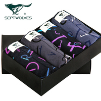 <em>七匹狼内裤</em> 男士<em>纯棉</em>氨中腰内裤平角裤头 防静