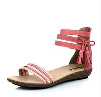 活动BELLE\/百丽牛皮夏季女凉鞋甜美舒适中跟