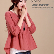 【<em>休闲</em>亚麻<em>女上装</em>大码】_女装价格_最新最全
