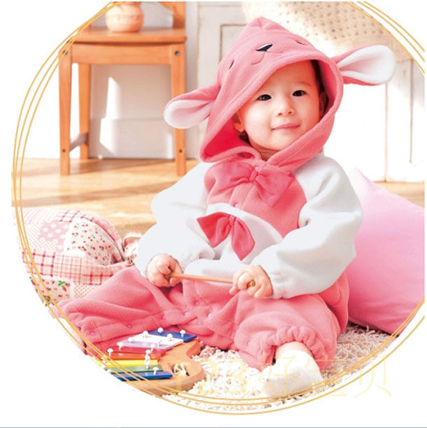 婴幼儿连体衣<em>宝宝</em>连体<em>睡衣</em>秋冬季<em>可爱</em>动物造型