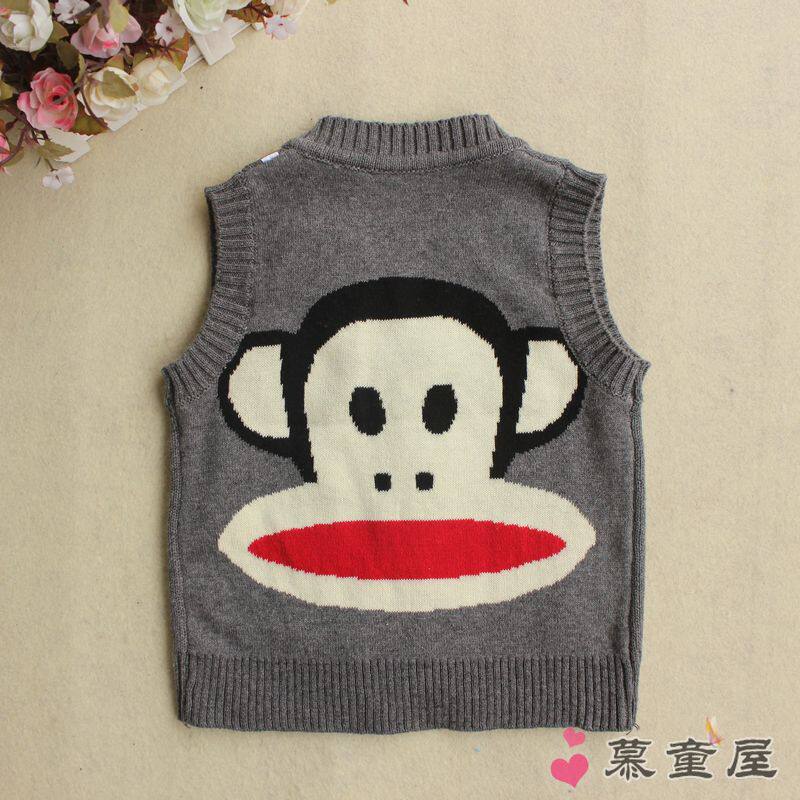 1岁<em>2岁宝宝</em>毛衣<em>背心</em>儿童毛线马甲男童针织开