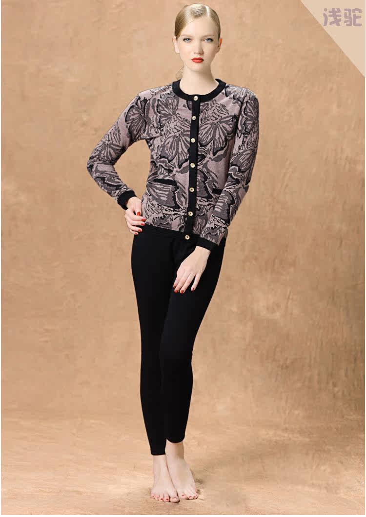 <em>卓羽开衫</em>款双层加绒加厚中老年加肥加大保暖内