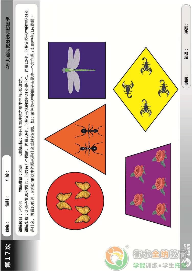3-4岁儿童注意力训练方案 <wbr>适合幼儿园小班和中班 <wbr>90天 <wbr>24次