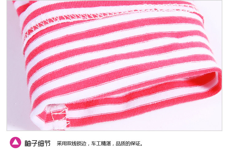 Baoyeah Jingle baby clothes girls Mitch 2013 spring new children's stitch long sleeve embroidery round neck stripes dress