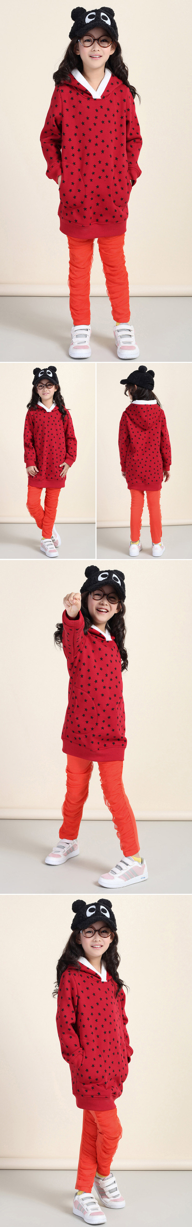 Baoyeah 2013 spring loaded kids girls children sweater new Korean long thick pullovers David clothing