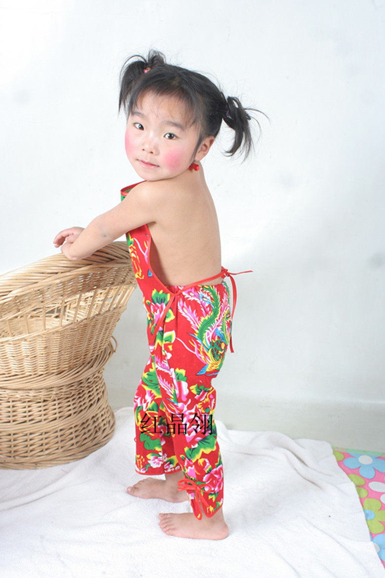 批发采购童套装-红晶翎大花布<em>民族风</em>纯棉儿童