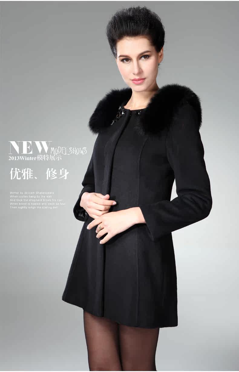 <em>王小鸭呢子大衣</em>女韩版<em>毛呢外套</em>女中长款羊绒大