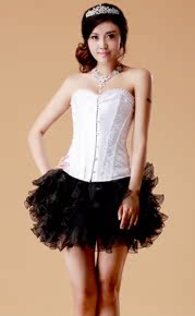 实拍 可外<em>穿</em>修身条纹拉链宫廷塑身衣马甲收腹