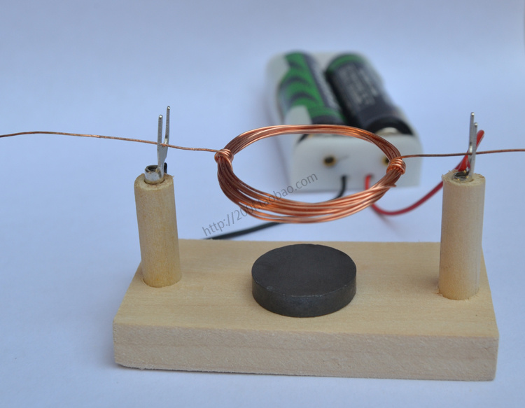 【科技小制作 自制电动机 木材质 儿童玩具教学