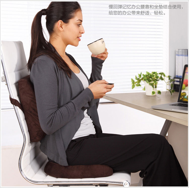 汉妮威慢回弹腰靠坐垫套餐办公记忆腰靠腰垫\/腰枕专柜正品 - 达人购