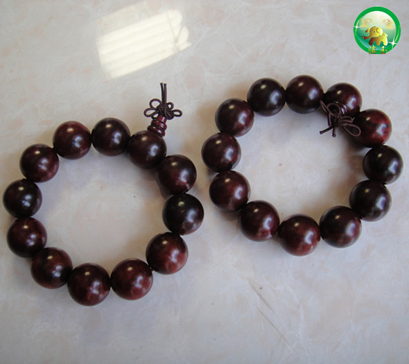【1.9直径珠子手链,木珠手链,高档木材酸枝木珠