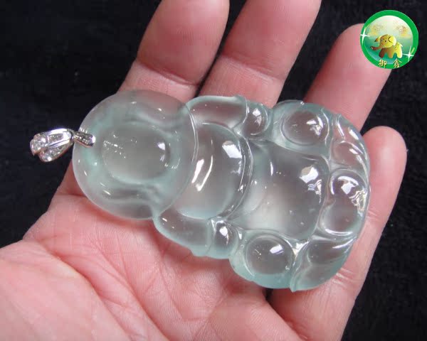 【正宗缅甸老坑种翡翠藏品级别晴水强荧光玻璃