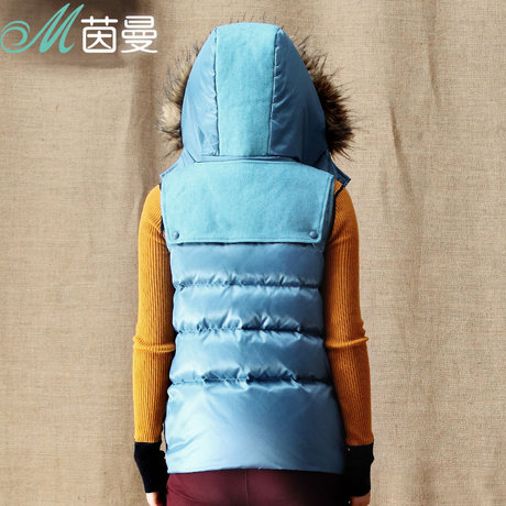 淘宝网<em>茵曼</em>2013冬装新款<em>女装</em>拼接可拆帽领无