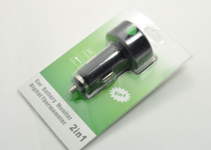 Термометр 车载车内温度计电子温度表 车用电瓶车载电压表 点烟器 2合1数显 An easy catch yydz/wd